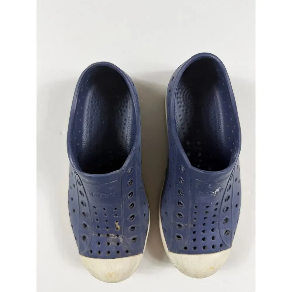 Native Shoes Jefferson Navy Blue White Slip On Kids Size 1